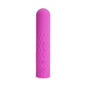 Mini vibrador de bala de silicona rosa suave y discreto con control de un solo botón.